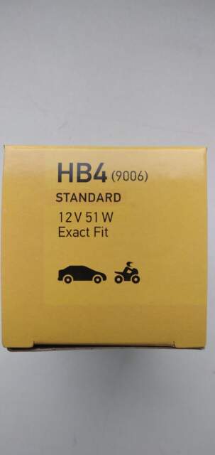 Лампа автомобильная торговой марки HELLA, тип HВ4 12V 51W, артикул 8GН 005 636-121, изготовитель HELLA GmbH & Co. KGaA (Германия)